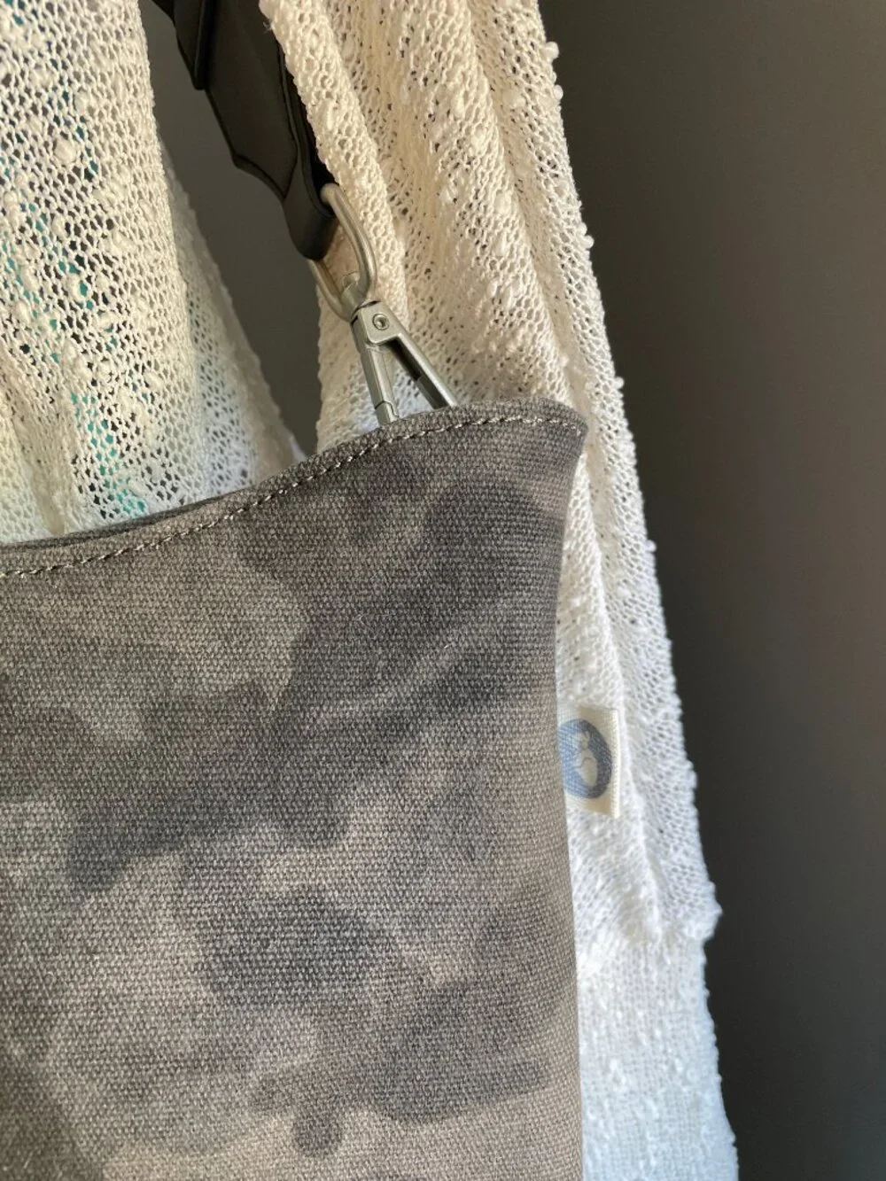Koala Kanvas Gray Camo Canvas Crossbody Bag with Guitar Strap